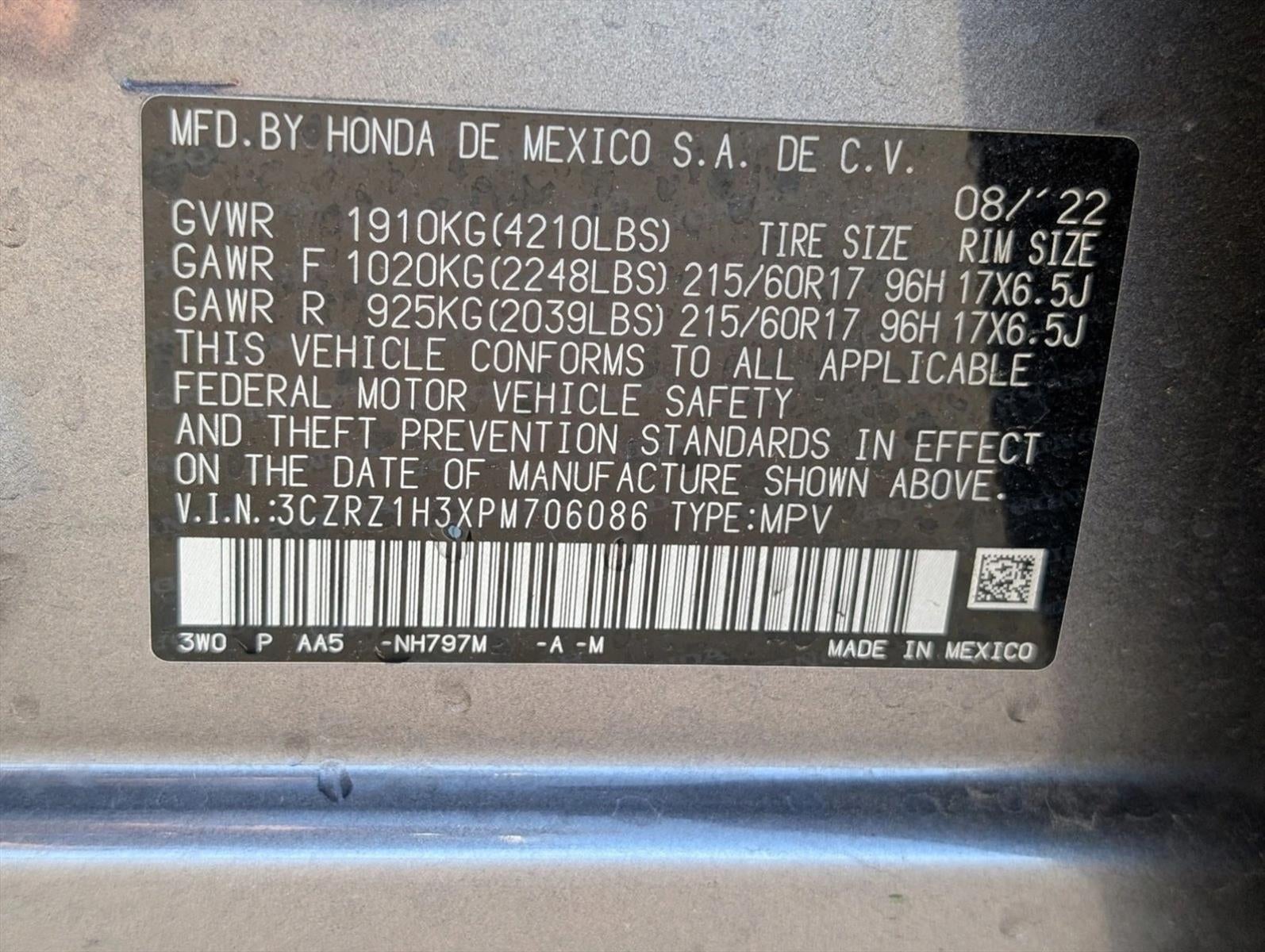 2023 Honda HR-V LX 2WD CVT