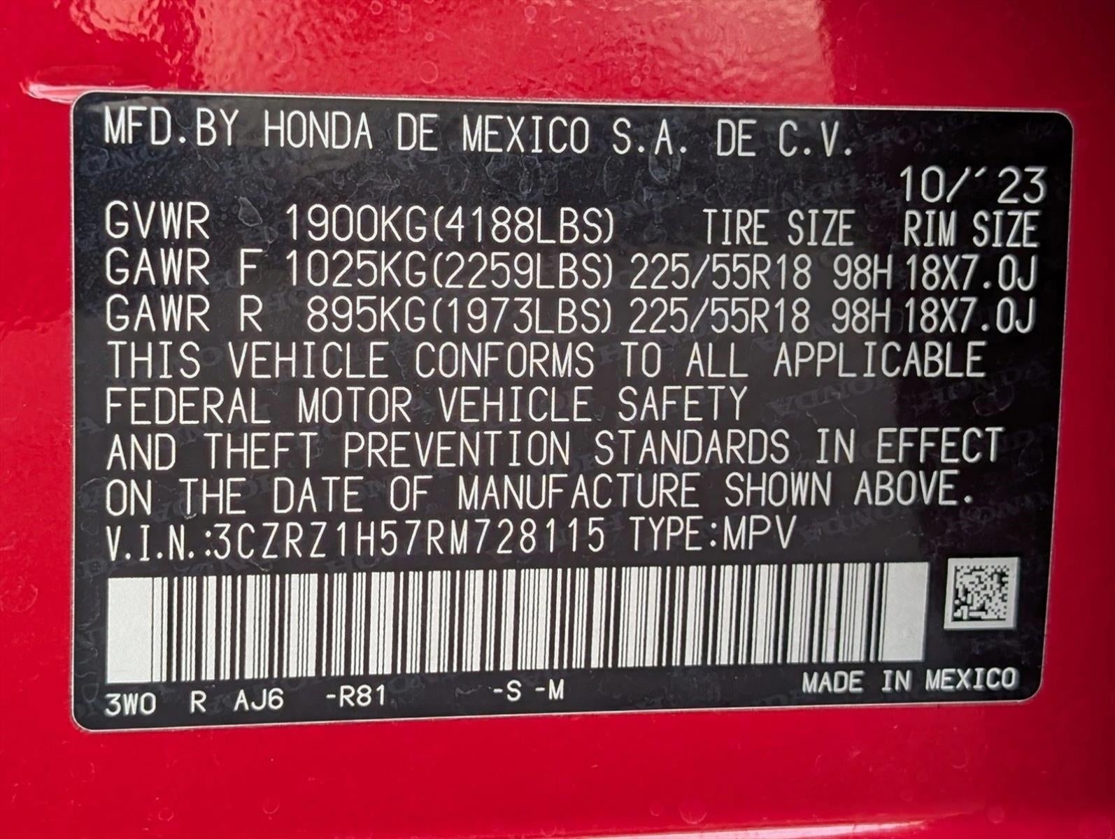 2024 Honda HR-V Sport 2WD CVT