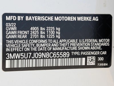 2022 BMW M340i Sedan North America