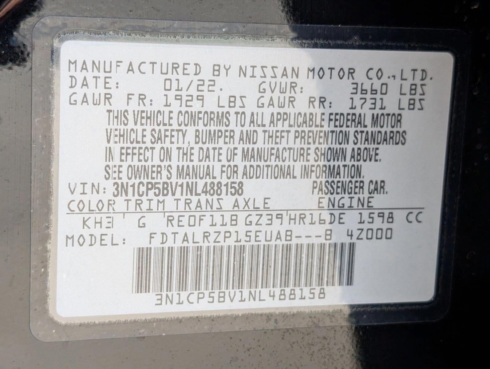 2022 Nissan Kicks S FWD