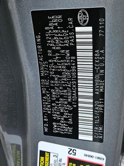2026 Toyota Camry SE (SE)