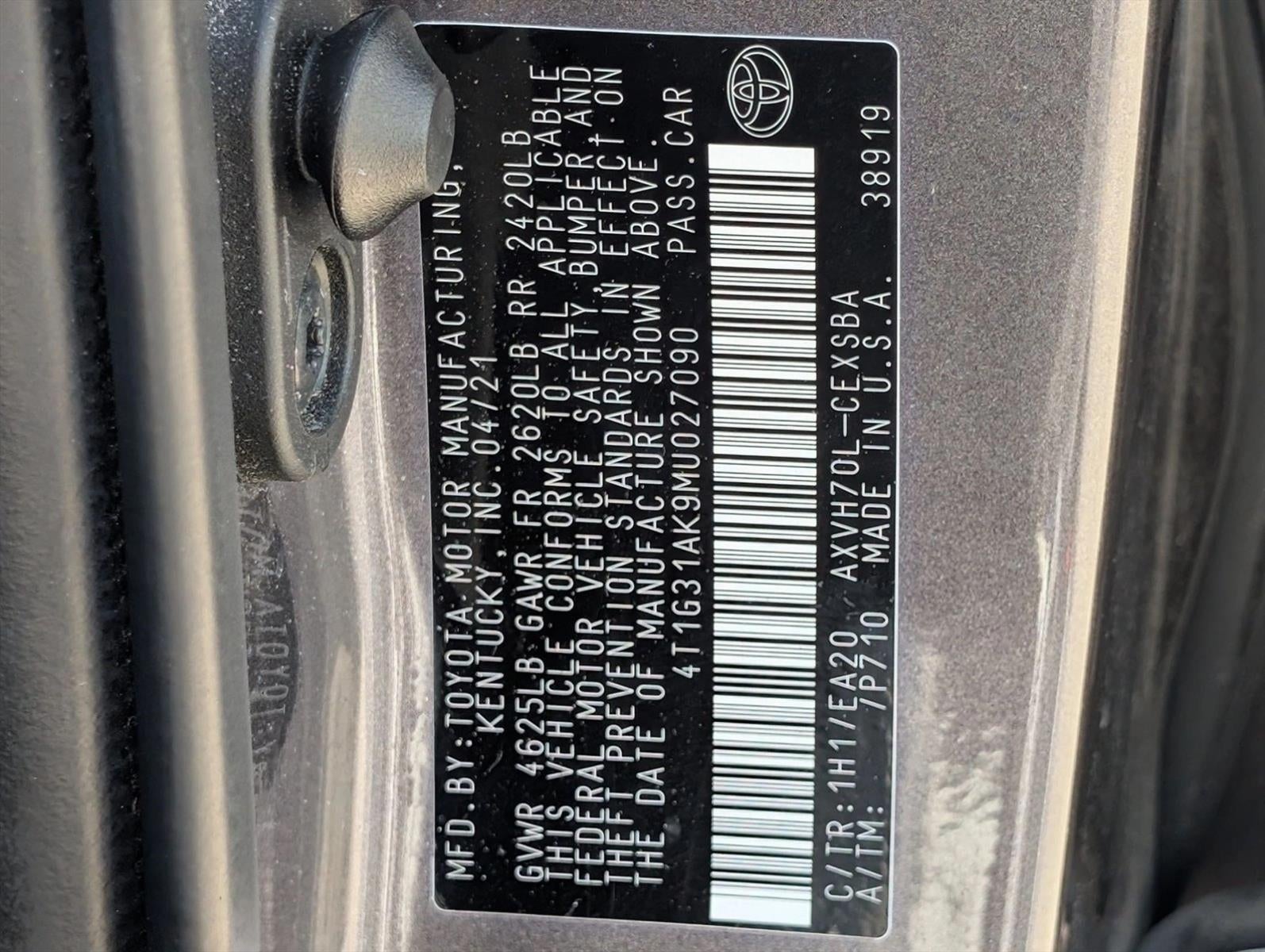 2021 Toyota Camry Hybrid SE CVT (Natl)