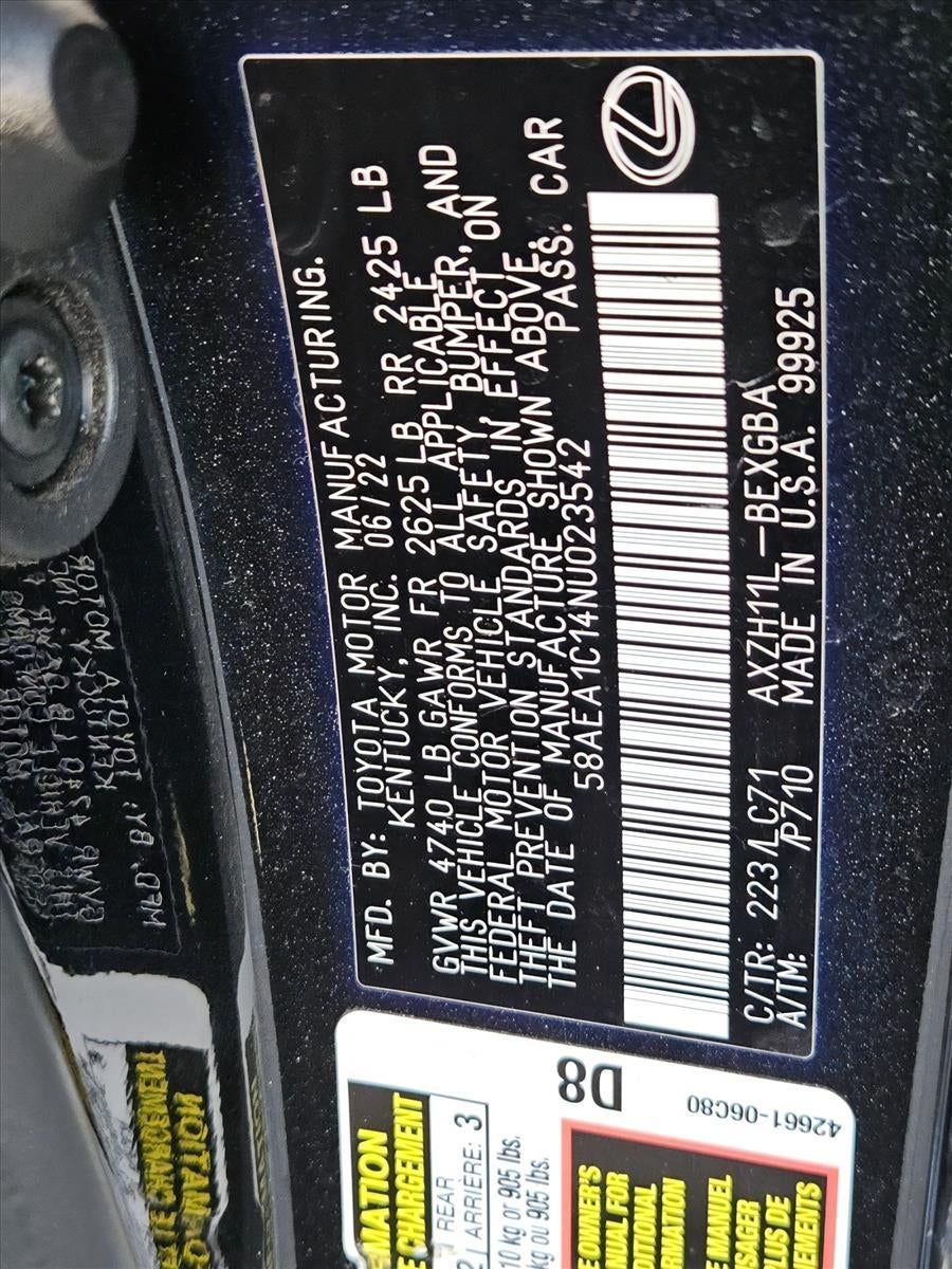 2022 Lexus ES 300h Luxury FWD