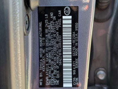 2020 Lexus ES 350 Luxury FWD