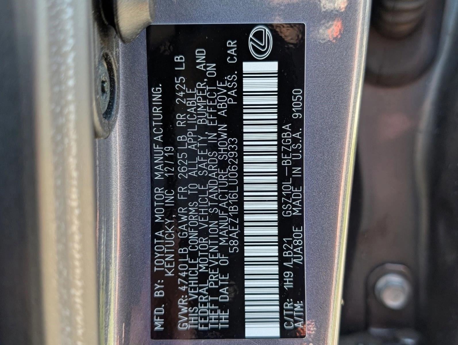 2020 Lexus ES 350 Luxury FWD