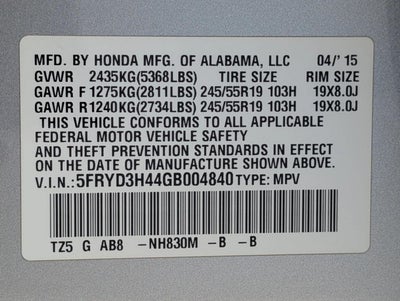 2016 Acura MDX FWD with Technology Package