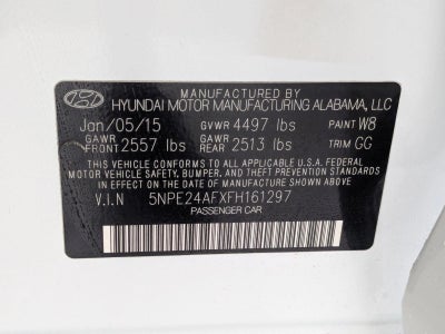2015 Hyundai SONATA 4dr Sdn 2.4L SE PZEV