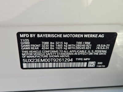 2026 BMW X7 xDrive40i Sports Activity Vehicle