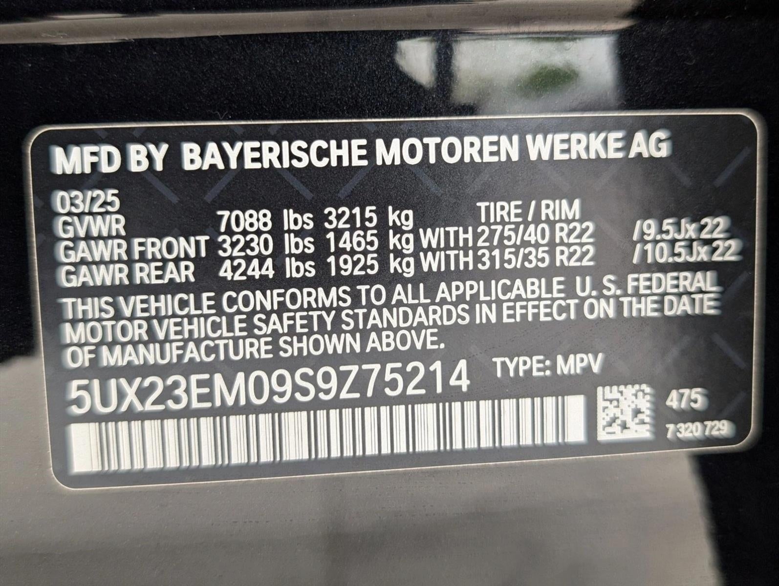 2025 BMW X7 xDrive40i Sports Activity Vehicle