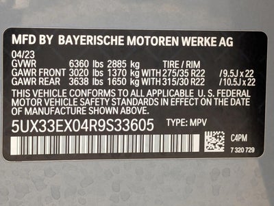 2024 BMW X6 xDrive40i Sports Activity Coupe