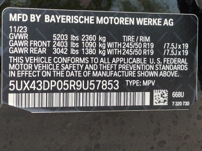 2024 BMW X3 sDrive30i Sports Activity Vehicle