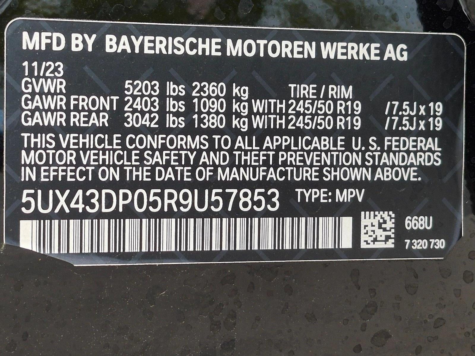 2024 BMW X3 sDrive30i Sports Activity Vehicle