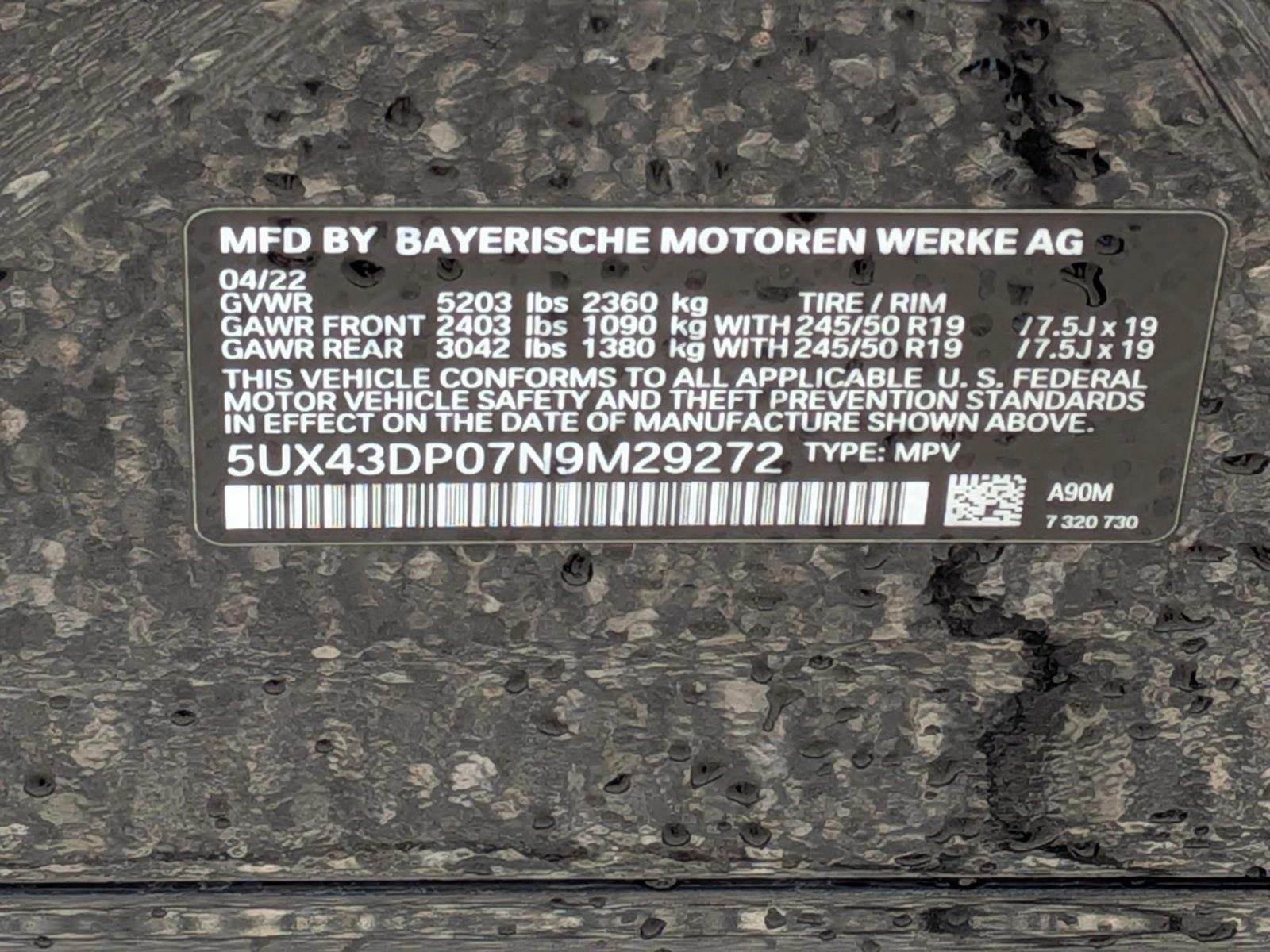2022 BMW X3 sDrive30i Sports Activity Vehicle