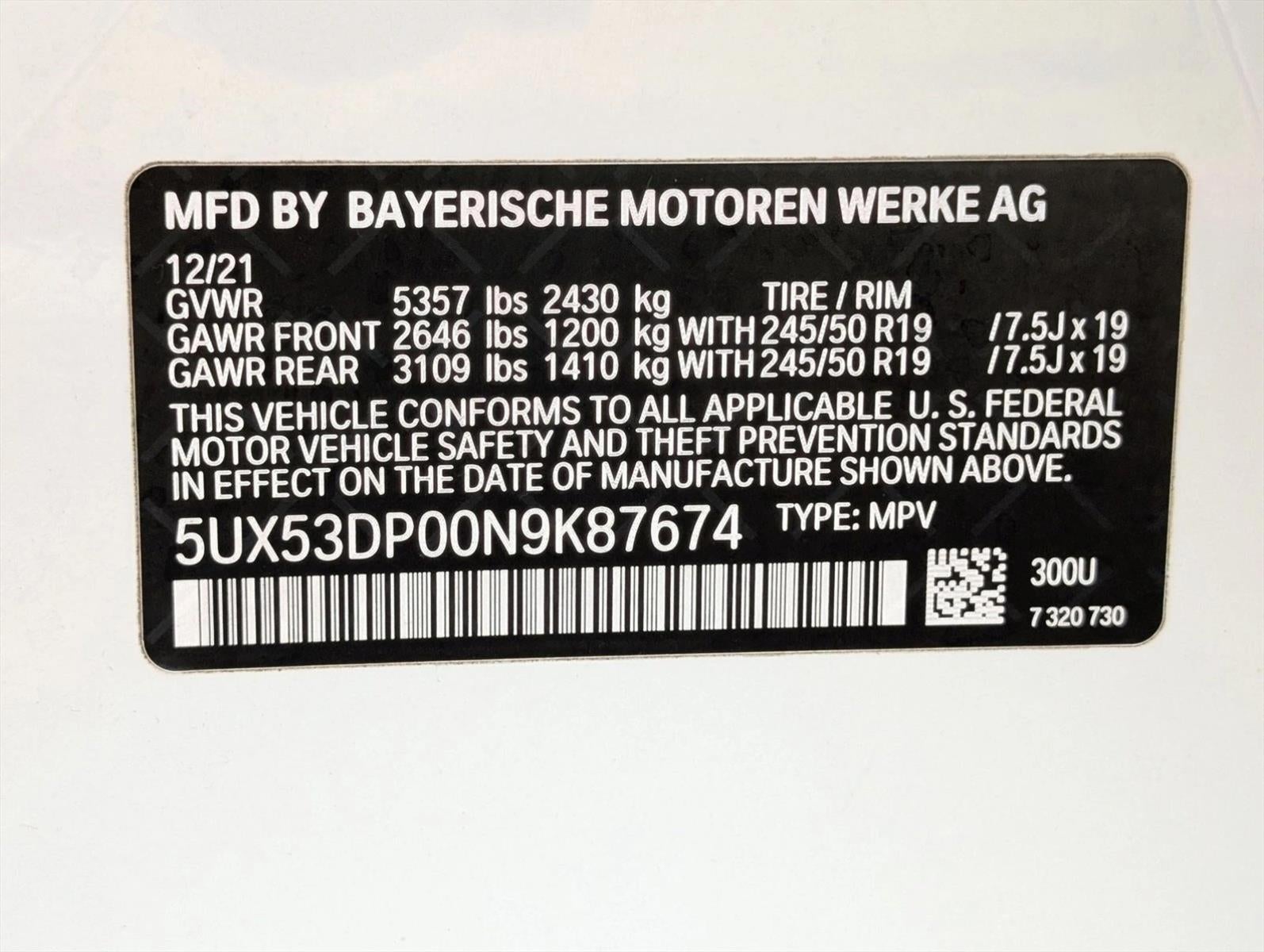 2022 BMW X3 xDrive30i Sports Activity Vehicle