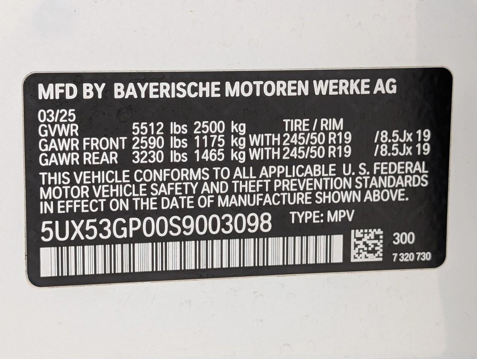 2025 BMW X3 30 xDrive Sports Activity Vehicle