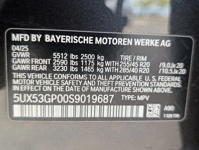 2025 BMW X3 30 xDrive Sports Activity Vehicle