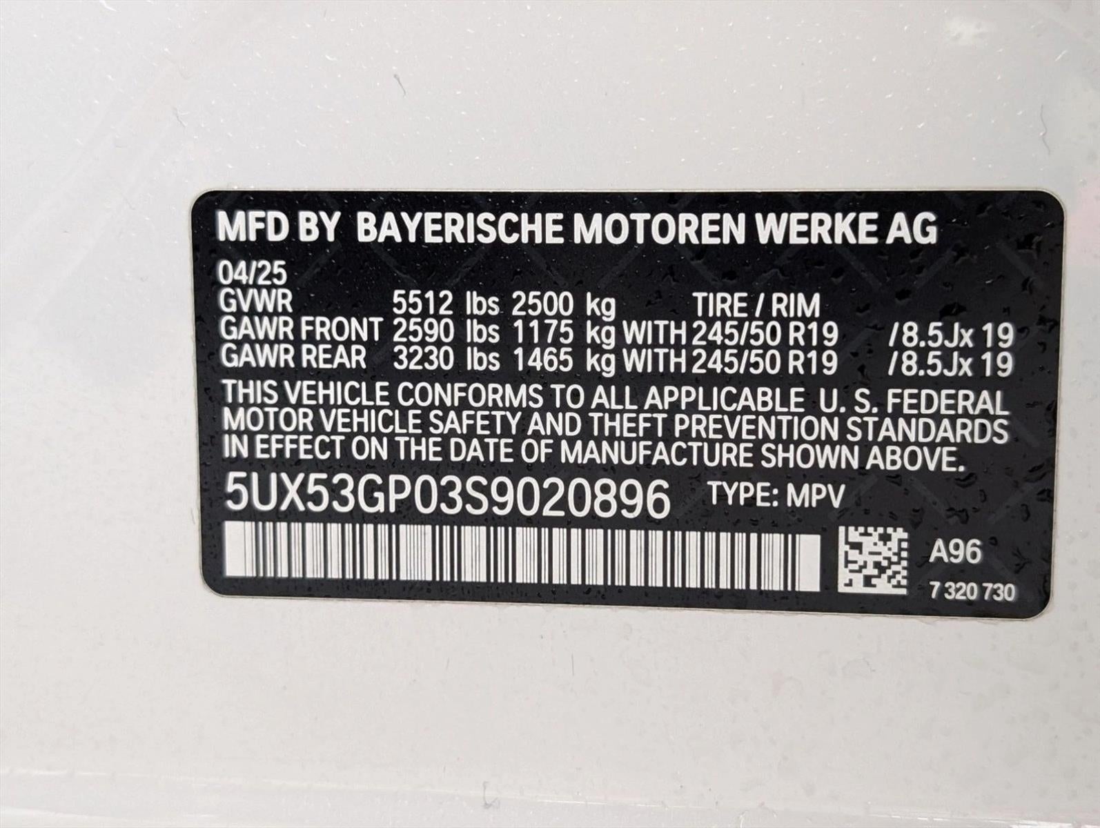 2025 BMW X3 30 xDrive Sports Activity Vehicle
