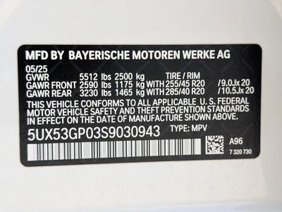 2025 BMW X3 30 xDrive Sports Activity Vehicle