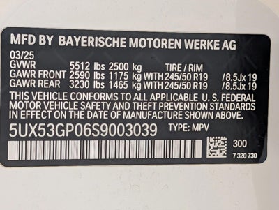 2025 BMW X3 30 xDrive Sports Activity Vehicle