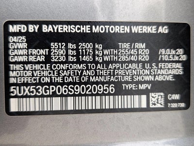 2025 BMW X3 30 xDrive Sports Activity Vehicle