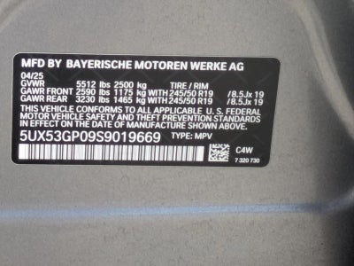 2025 BMW X3 30 xDrive Sports Activity Vehicle