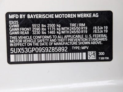 2025 BMW X3 30 xDrive Sports Activity Vehicle