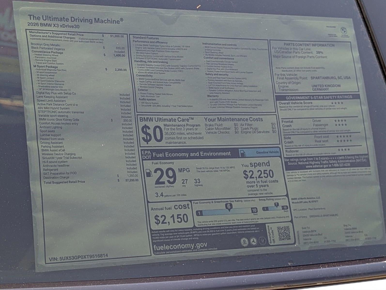 2026 BMW X3 30 xDrive Sports Activity Vehicle