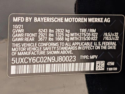 2022 BMW X6 xDrive40i Sports Activity Coupe