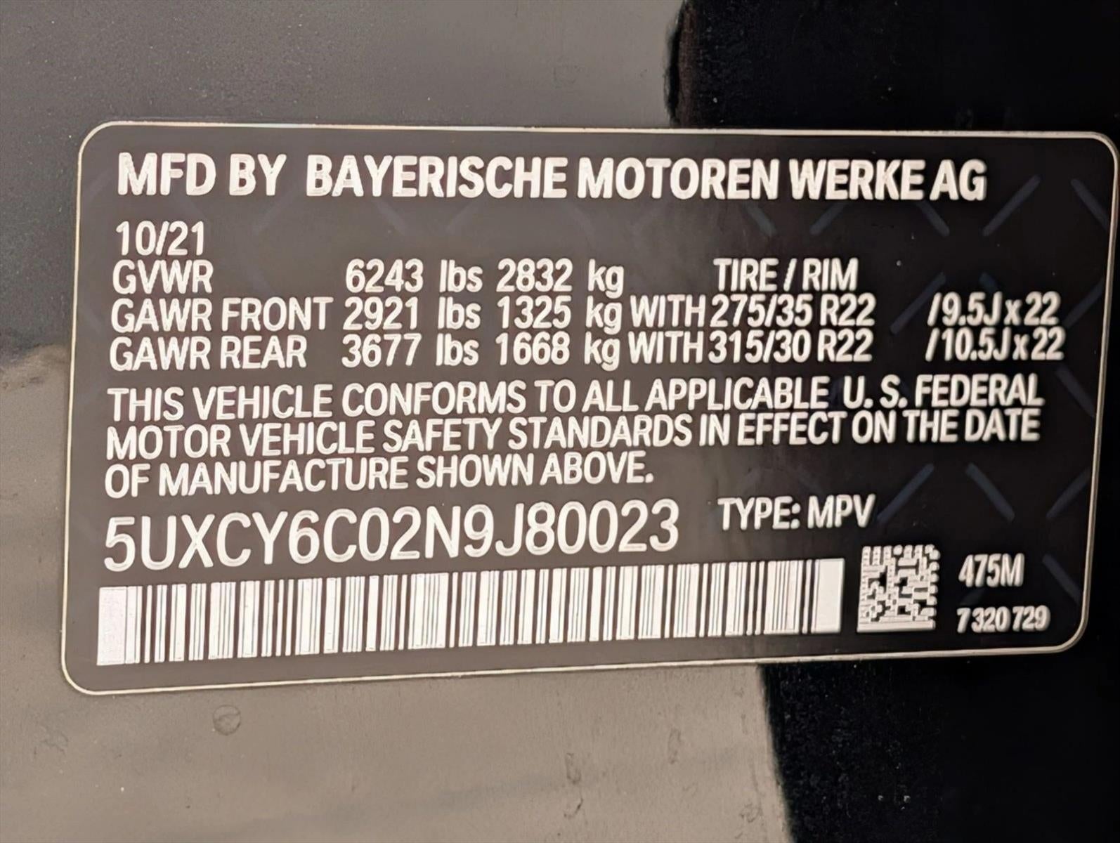 2022 BMW X6 xDrive40i Sports Activity Coupe