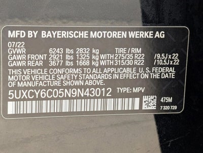 2022 BMW X6 xDrive40i Sports Activity Coupe