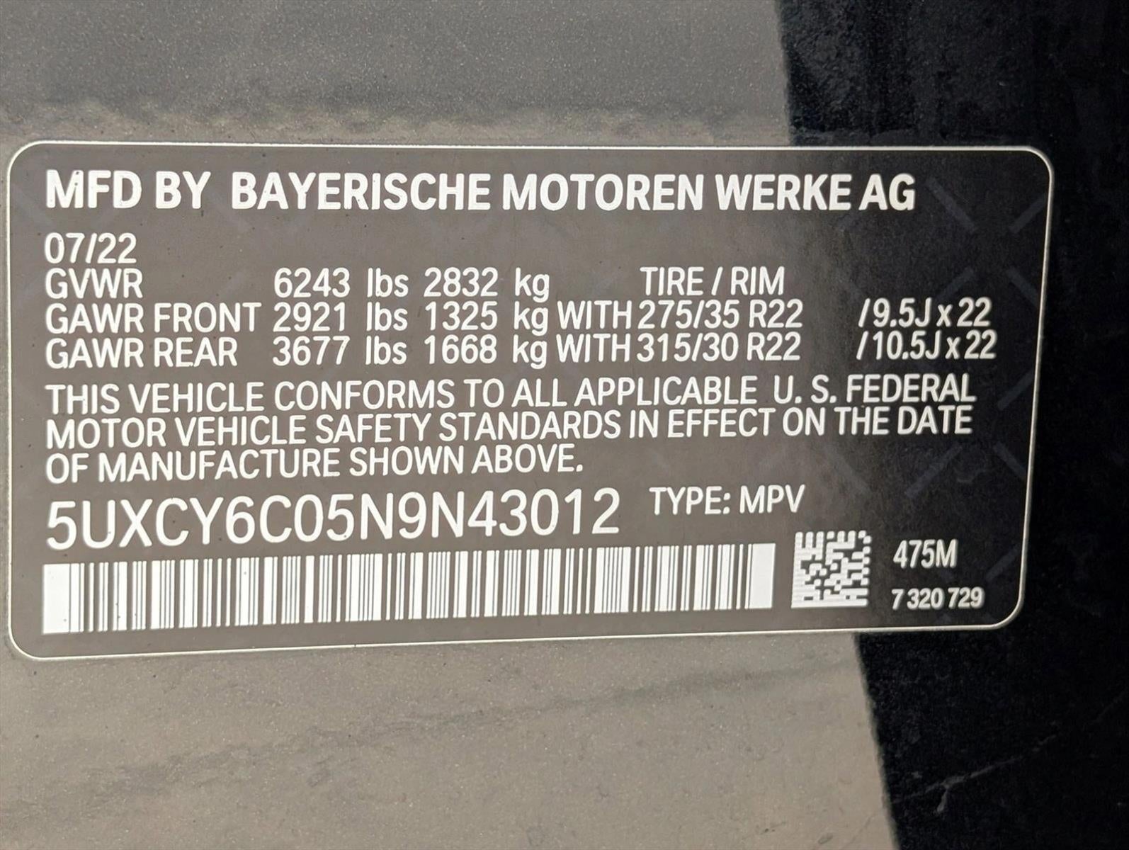 2022 BMW X6 xDrive40i Sports Activity Coupe