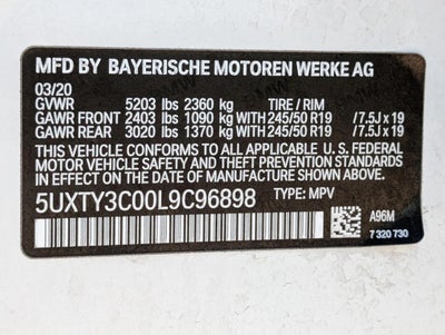 2020 BMW X3 sDrive30i Sports Activity Vehicle