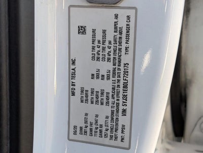 2020 Tesla Model 3 Long Range AWD
