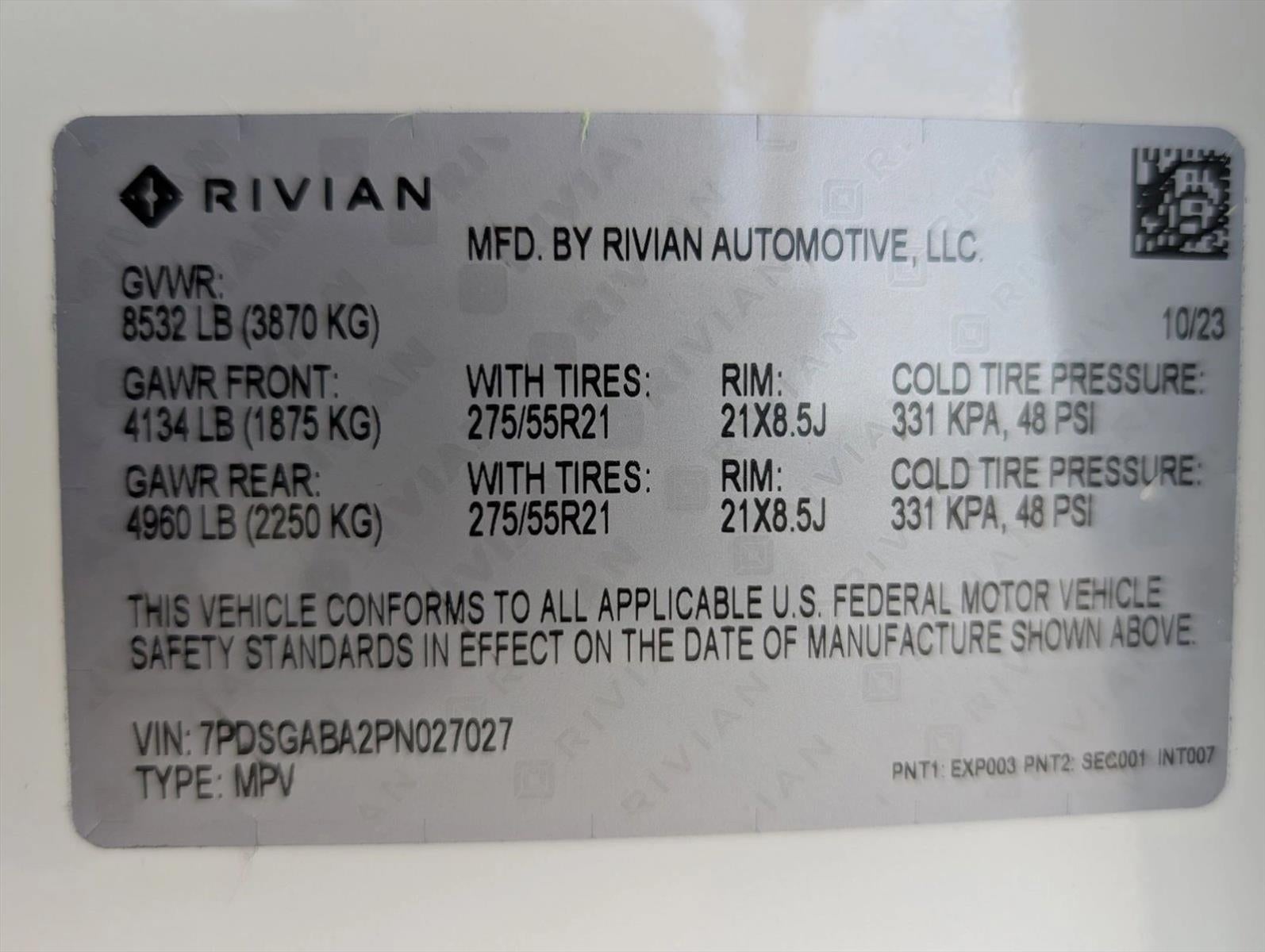 2023 Rivian R1S Adventure Quad-Motor Large Pack