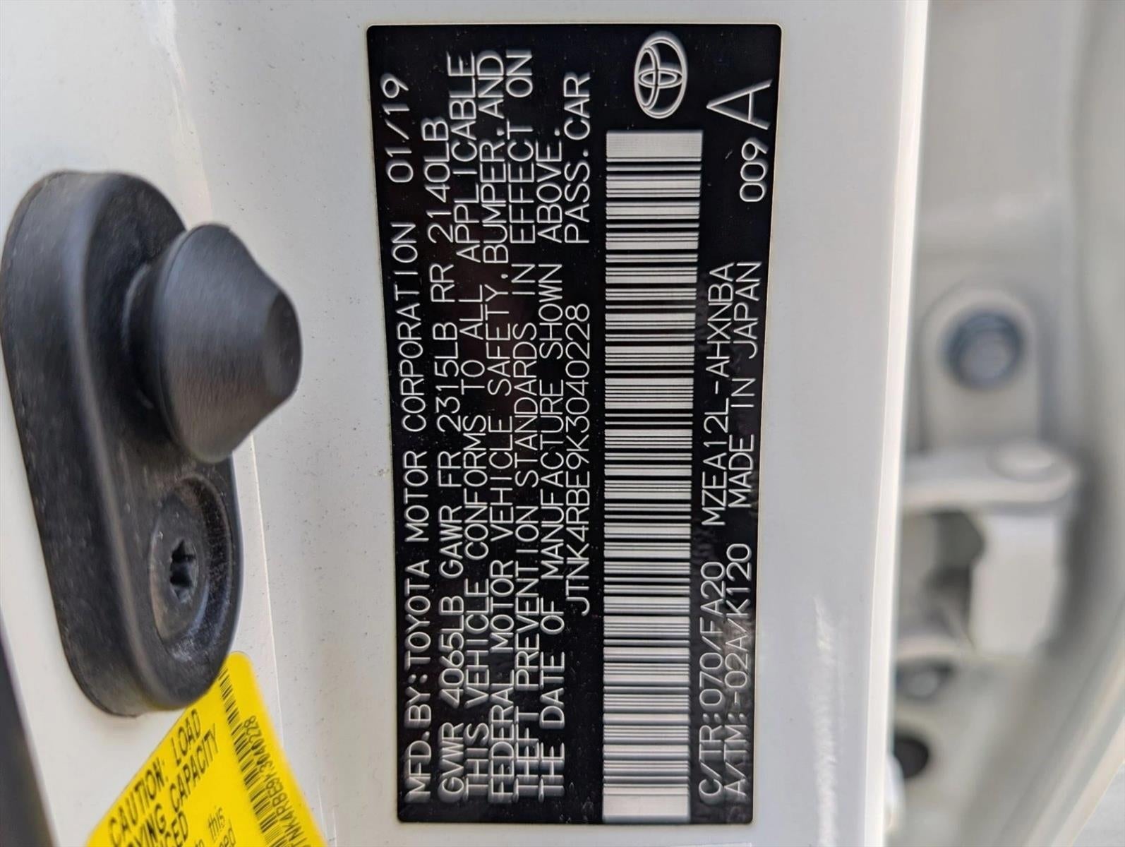 2019 Toyota Corolla Hatchback SE CVT (Natl)