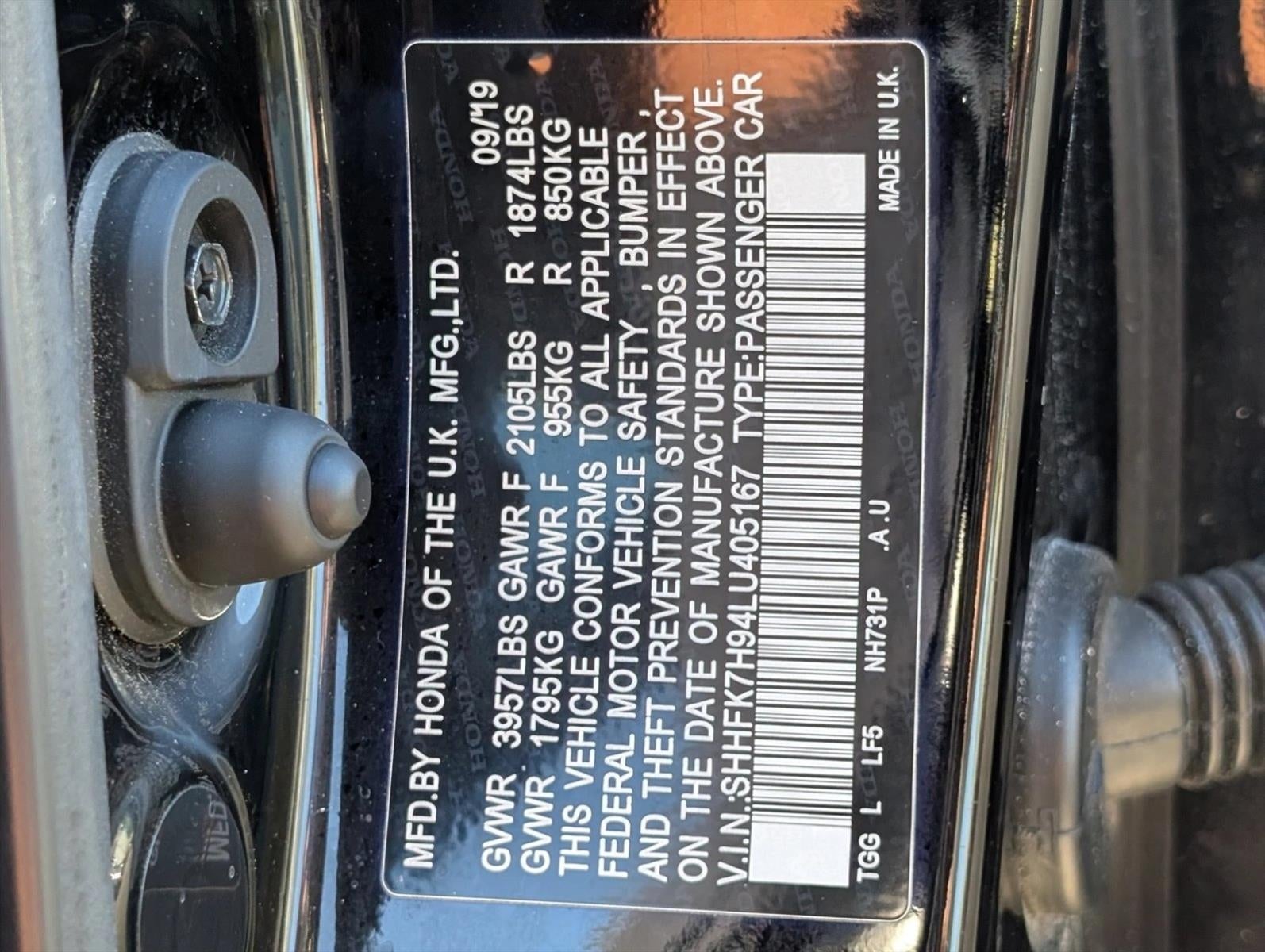 2020 Honda Civic Hatchback Sport Touring CVT