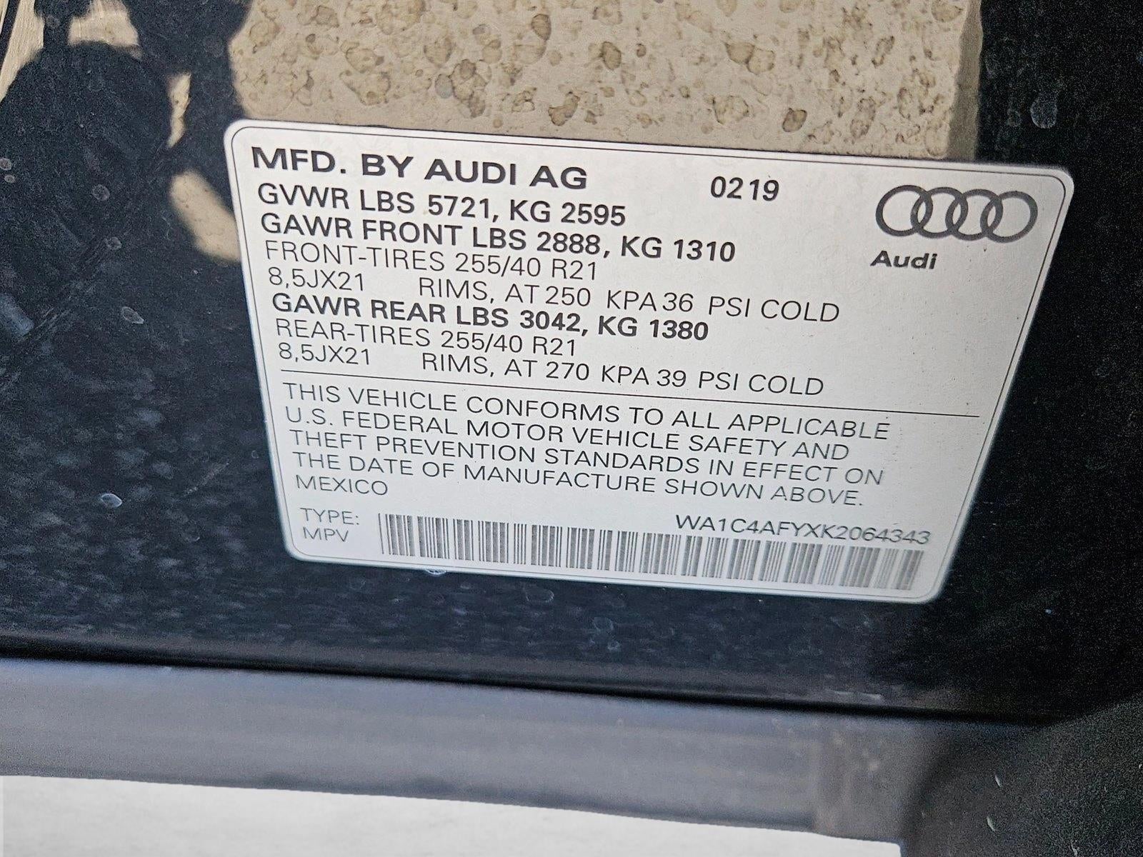 2019 Audi SQ5 Prestige 3.0 TFSI quattro