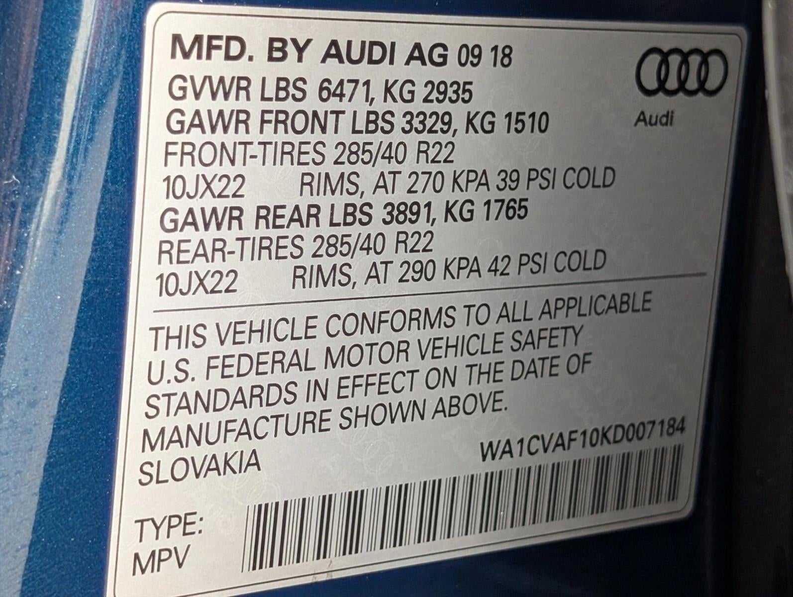 2019 Audi Q8 Prestige 55 TFSI quattro