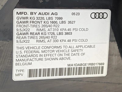 2024 Audi Q8 e-tron Sportback S line Prestige quattro