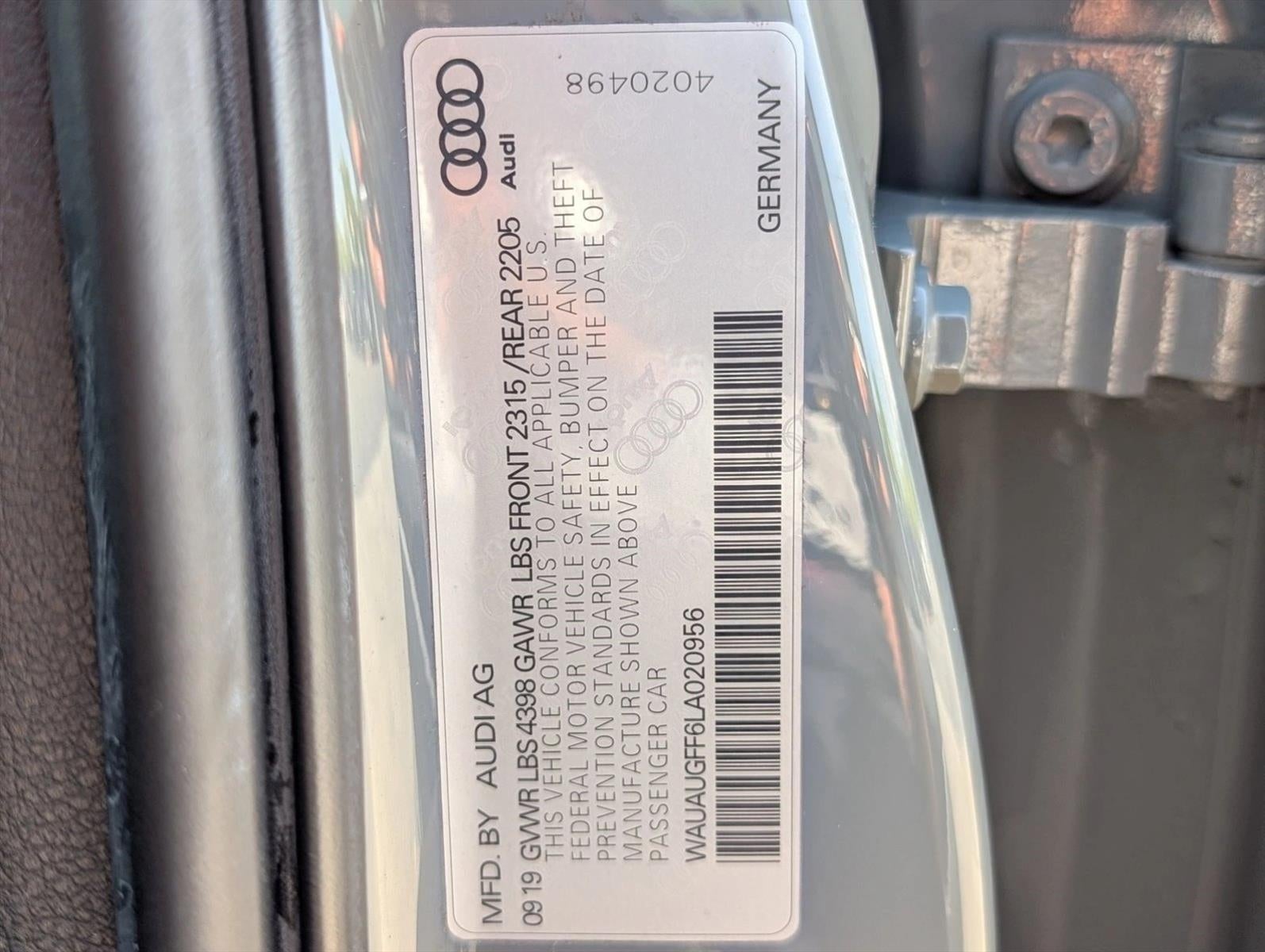 2020 Audi A3 Sedan Premium 40 TFSI