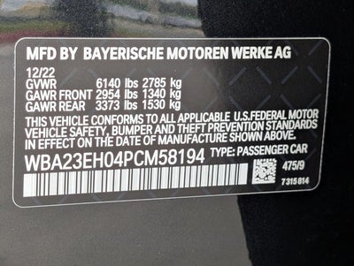 2023 BMW 740i Sedan