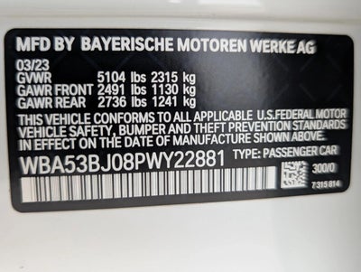 2023 BMW 540i Sedan