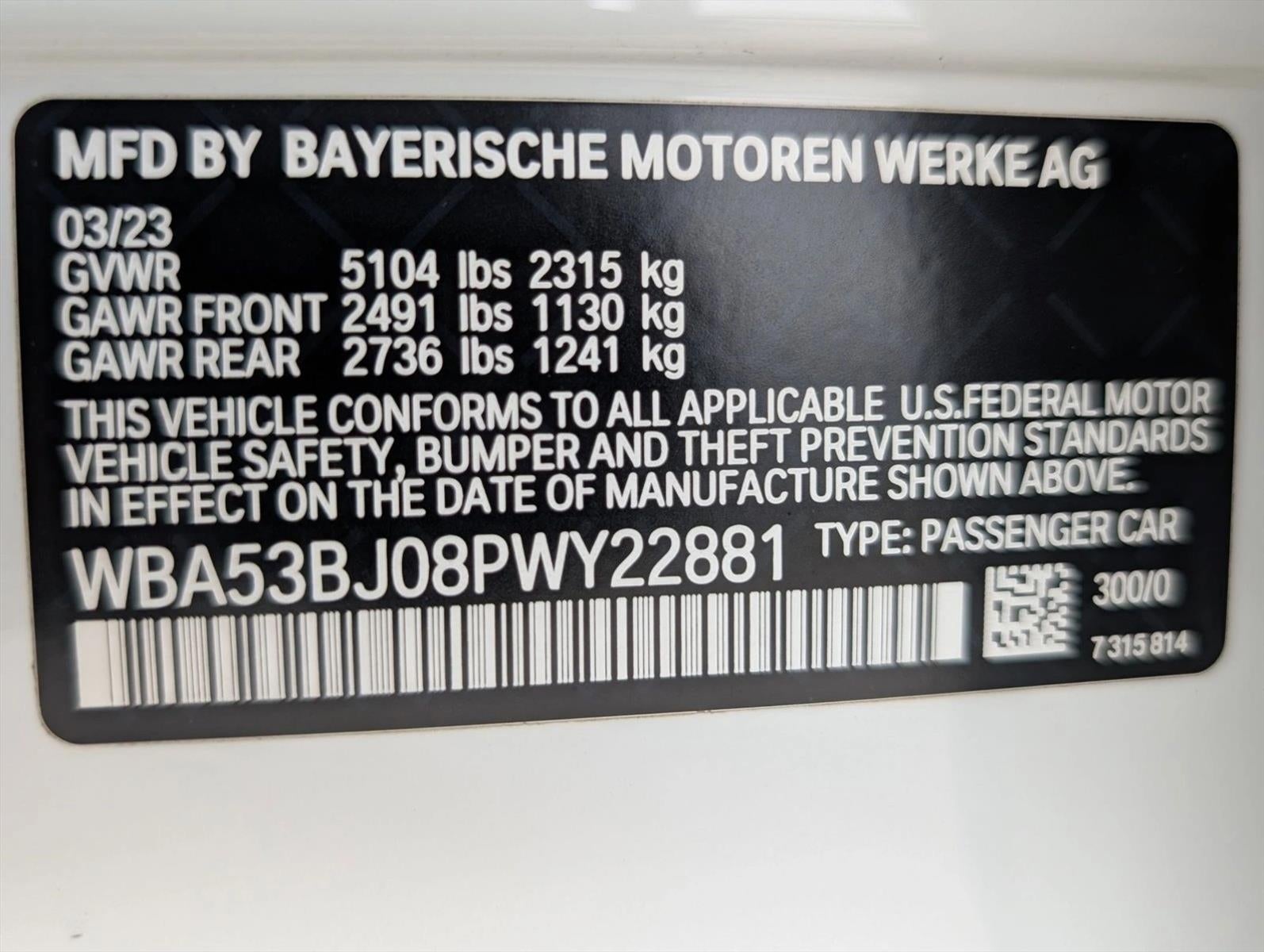 2023 BMW 540i Sedan