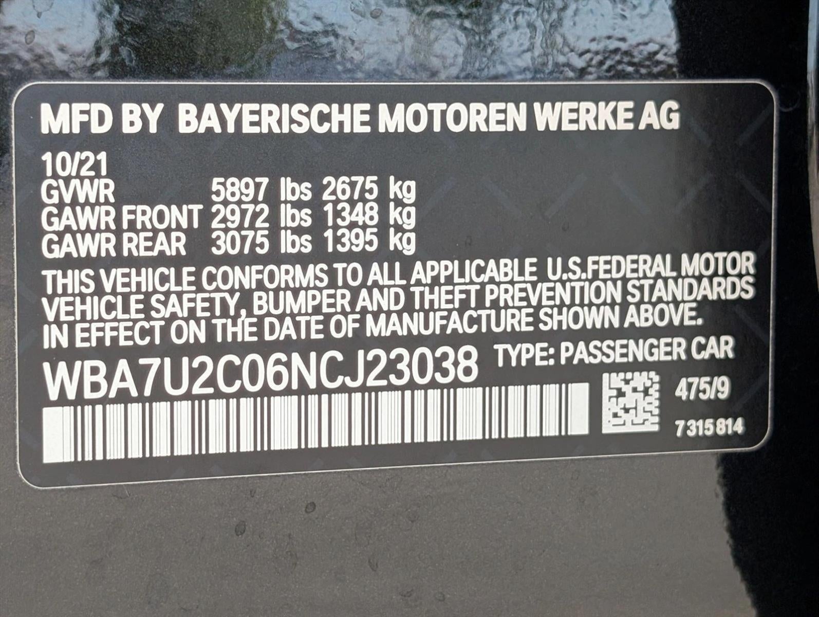 2022 BMW 750i xDrive Sedan