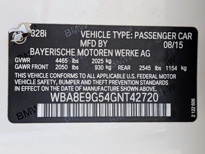 2016 BMW 328i Sedan