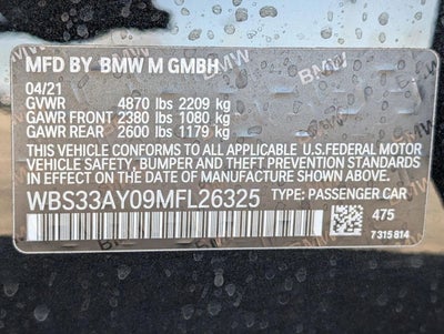 2021 BMW M3 M3 Competition Sedan