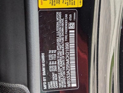 2021 BMW M4 M4 Coupe