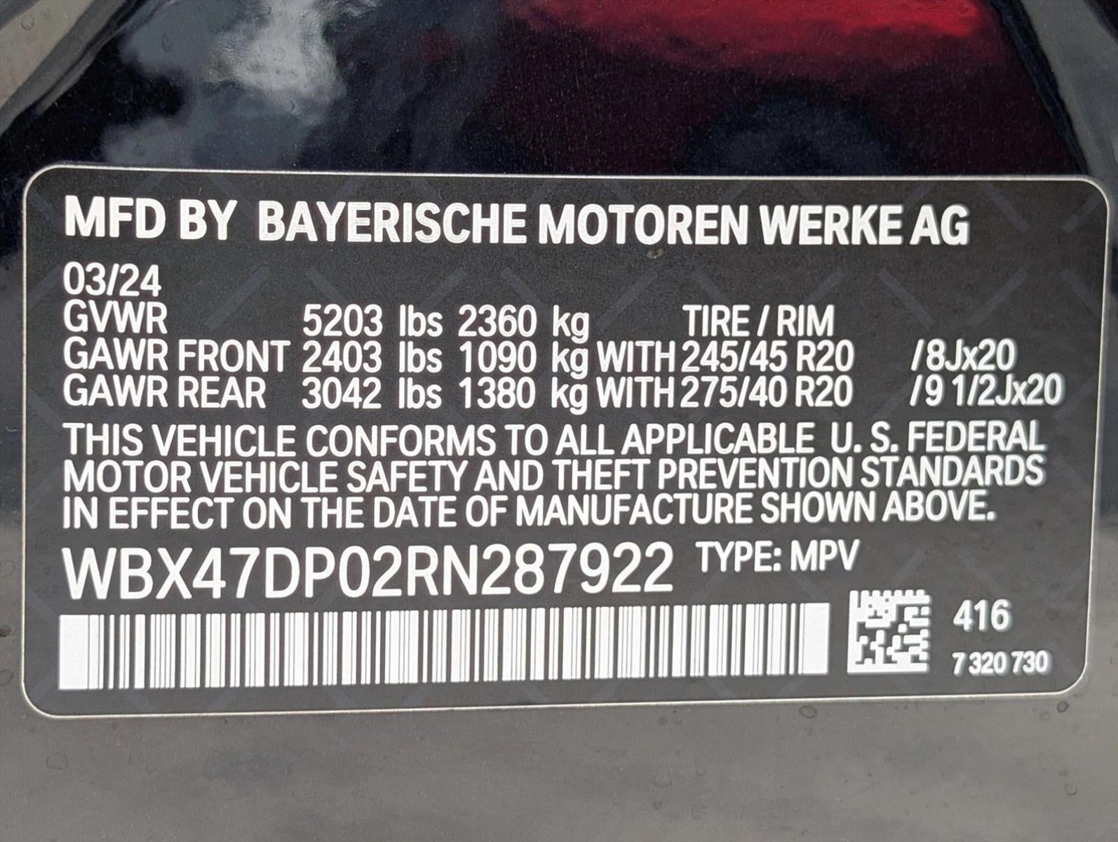 2024 BMW X3 sDrive30i Sports Activity Vehicle