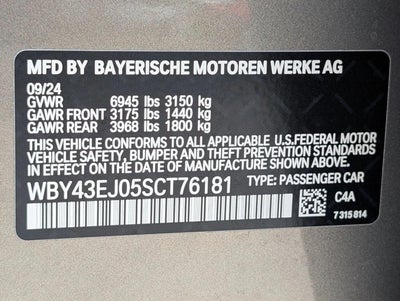 2025 BMW i7 eDrive50 Sedan