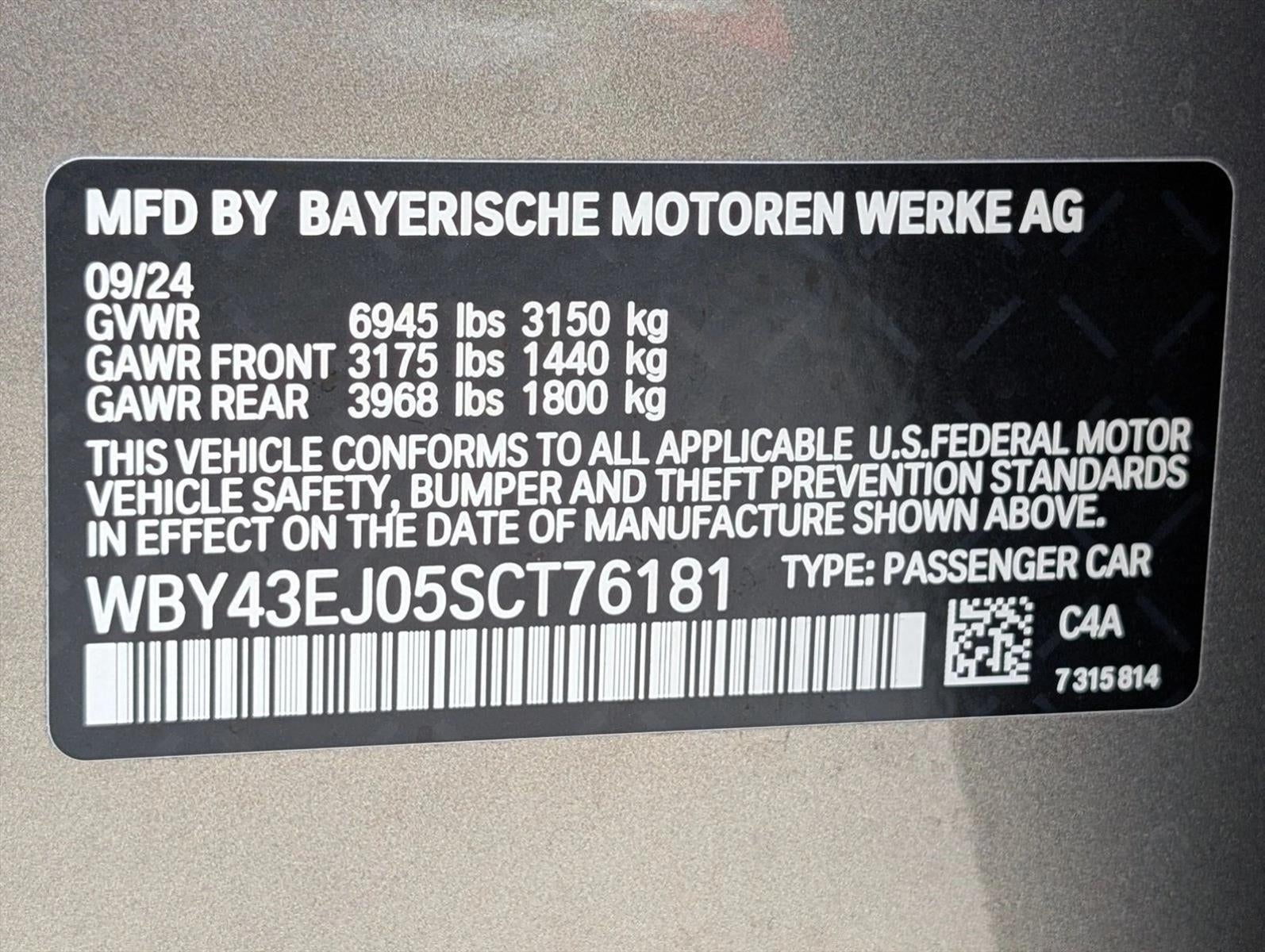 2025 BMW i7 eDrive50 Sedan